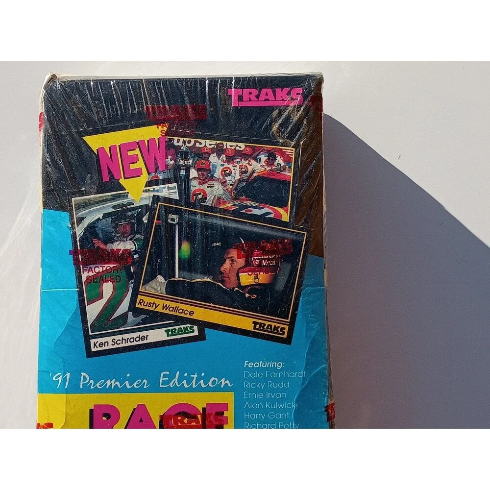 1991 Traks Race Cards Premier Edition Factory Sealed Hobby Box NASCAR Racing